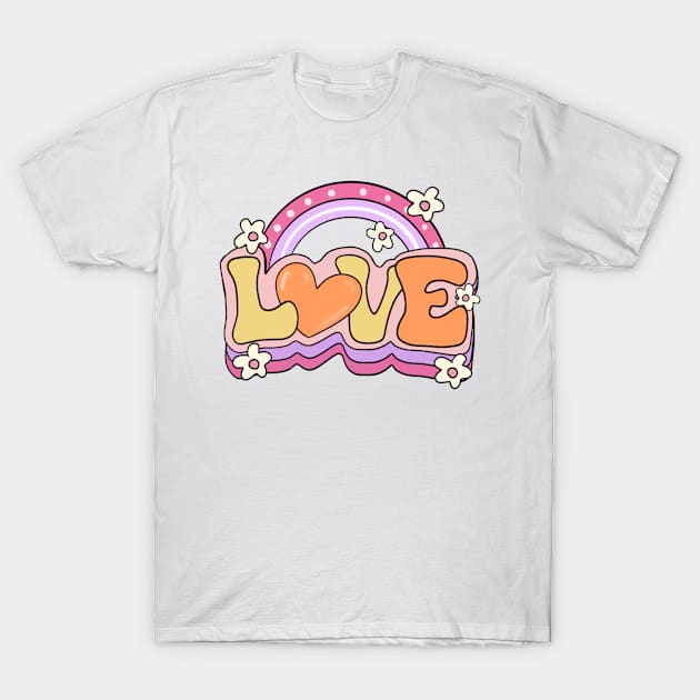 retro love T-Shirt by ithacaplus